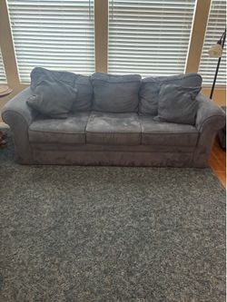 Sofa and 2chairs with ottomans