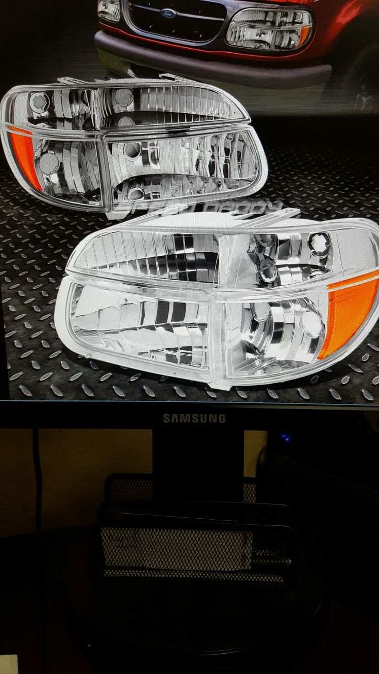 95-2001 Ford Explorer chrome headlights