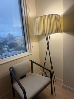 CB2 Chair and Lamp