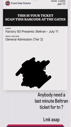 Beltran ticket