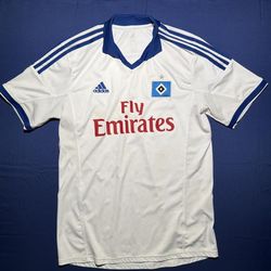 HAMBURG 2013 2014 HOME FOOTBALL SHIRT SOCCER JERSEY ADIDAS Sz Large