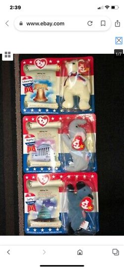 Beanie Babies 1996 Election Set New In Pkg 
