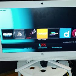 Suoer Fast 20 Inch Hp All In One Desktop 8Gb, 64Gb New Ssd, Windows 10 Professional, Office,Kodi Loaded,Mouse,Keyboard Lighting fast