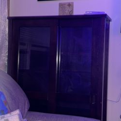 Solid wood Media cabinet with cherry finish