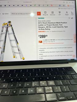 22 ft Reach Aluminum Multi Position Ladder