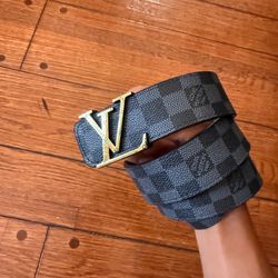 Monogram checkered belt