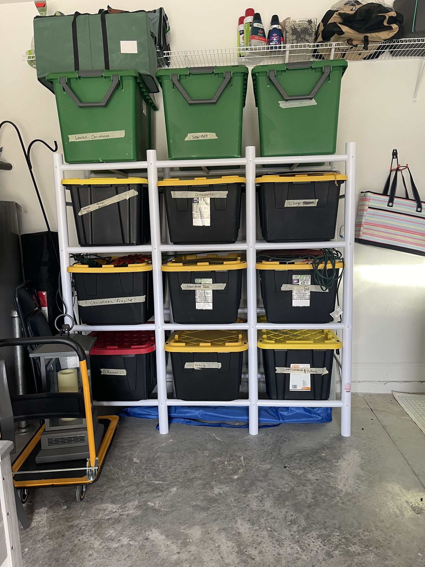 Storage Bin Rack Bins Not Included