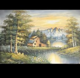 Vintage Decor Art Landscape Oil Painting