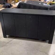 New Assembled Vintage 59'' Large Storage Cabinet Sideboard with 4 Doors and Adjustable Shelves