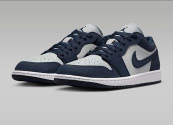 Air Jordan 1 Low Navy and Grey Sneakers