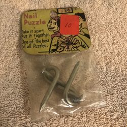 Vintage S.S. Adams Company Nail Puzzle #P-8110 New Old Stock