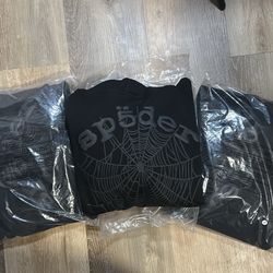 Sp5der Hoodie All Black
