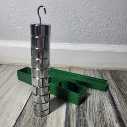 Slotted Weight Set with Hanger and Case, Chromium-Plated Metal Slotted Weights, Precision Metric Weights for Laboratories, Scientific Applications Bal