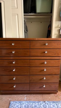 Wood Dresser with Crystal Knobs