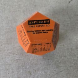 Vintage  Asplundh Tree Expert Co. 1983 Calinder  Paper  Weight