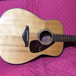 YAMAHA acoustic guitar FG700S +case+pitchclips