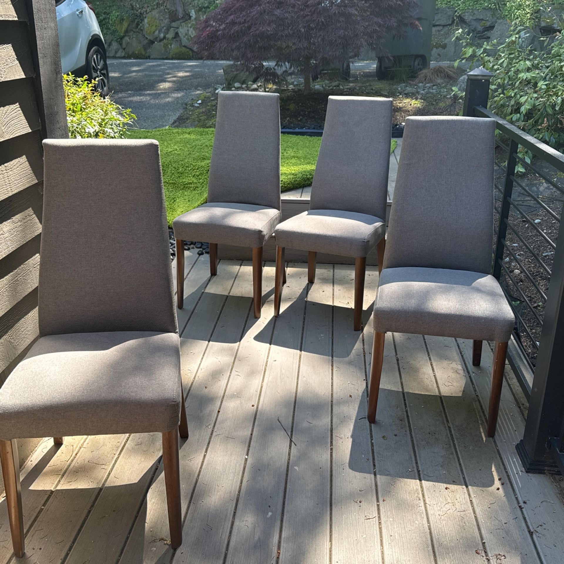 Dania Grey Fabric Lussa Chairs 