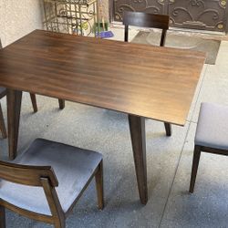 Solid cherry wood dining room table