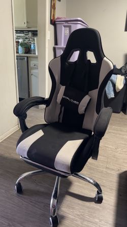 White & black gaming chair