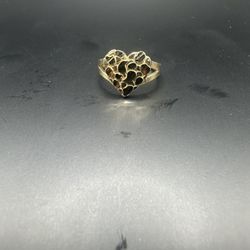 14 Karat Heart Nugget Ring 