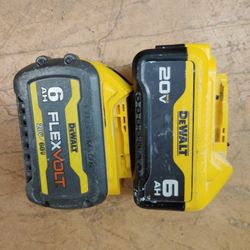 Two Six Hour DeWalt Batteries Three Chargers Plus Two Accessories