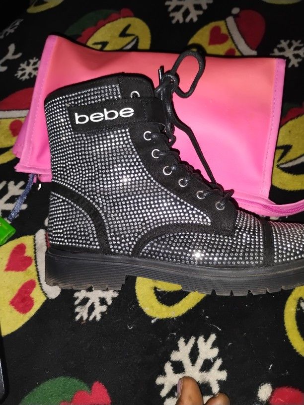 Bebe Rhinestone Boots