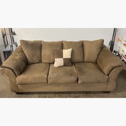 Darcy Sofa (contact info removed). Couch, light brown. Signature Design by Ashley