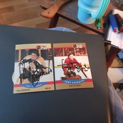 Phil AND TONY Autographed  Puk And Card. Hof