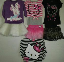Lot of 7 pieces of Hello Kitty clothes.