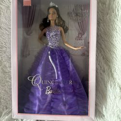 Year 2016 $70.00 Barbie Quinceañera Doll Purple Gown