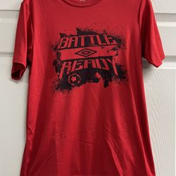 Umbro Battle Ready Red Boys T-Shirt - Size Large - VGUC