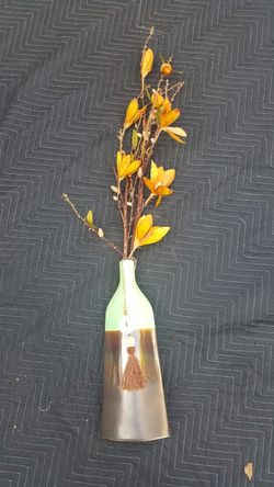 Nice Ceramic Vase with Faux Flowers.