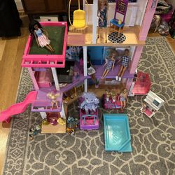 Barbie Dream House w/ Dolls & Accessories