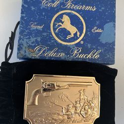 Vintage brass Colt belt buckle
