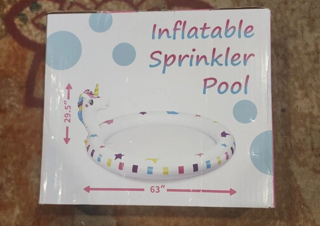 Hony inflatable sprinkler pool unicorn