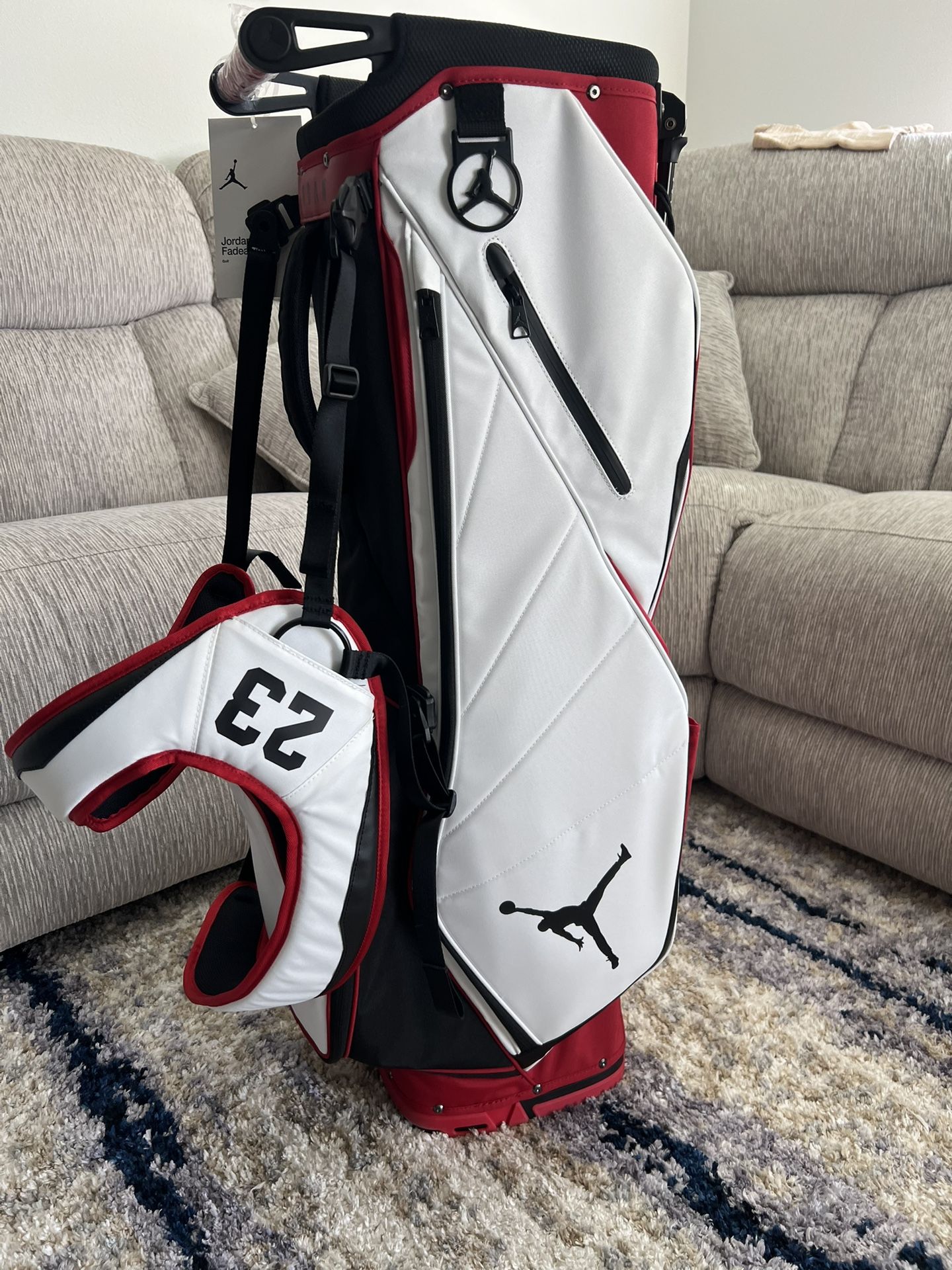 Jordan Golf Bag White Red And Black