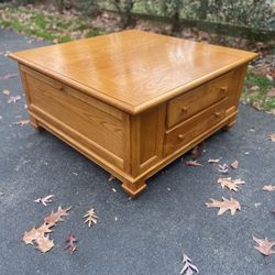 Oak Coffee Table with Storage