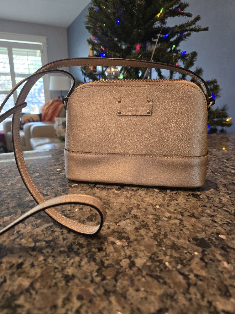 Kate Spade Gold Crossbody Purse - Never Used