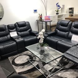 🇺🇸🇺🇸LIQUIDATION SALE NOW🔥‼️LEATHER  RECLINER SET CHARCOAL COLOR