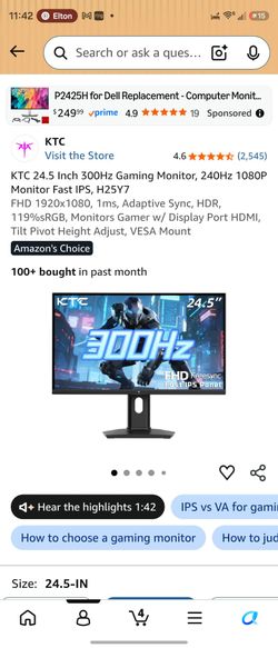 25 inch gaming monitor