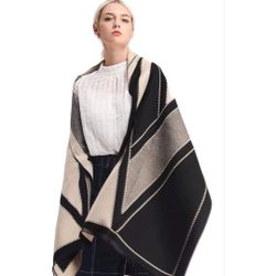 New Shawl Wrap Scarf - Elegant Dressy Evening Poncho Cape for Formal and Wedding Outfits