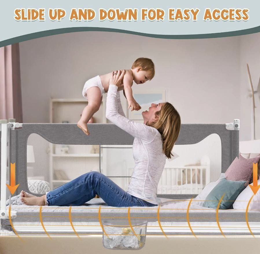 G TALECO GEAR Bed Rail for Toddlers for Twin Full Queen & King Size Bed (60 Inch 1 Piece)