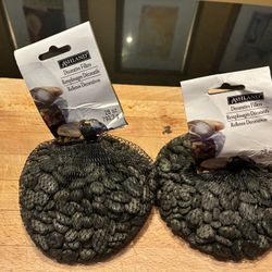 Two Bags Of Black Decorative Filler Stones
