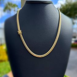 Jewelry 10k solid Yellow Gold brand New Cuban link 24.25” Chain necklace 45.2 grams 5.00mm