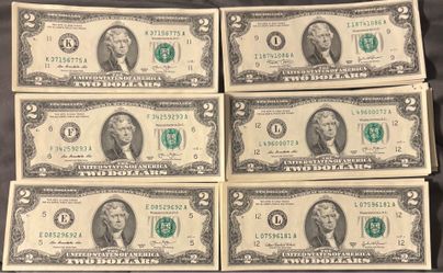 2013 $2 bills