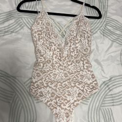 White/beige Bodysuit