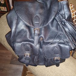 Leather Black Hogo Back Pack