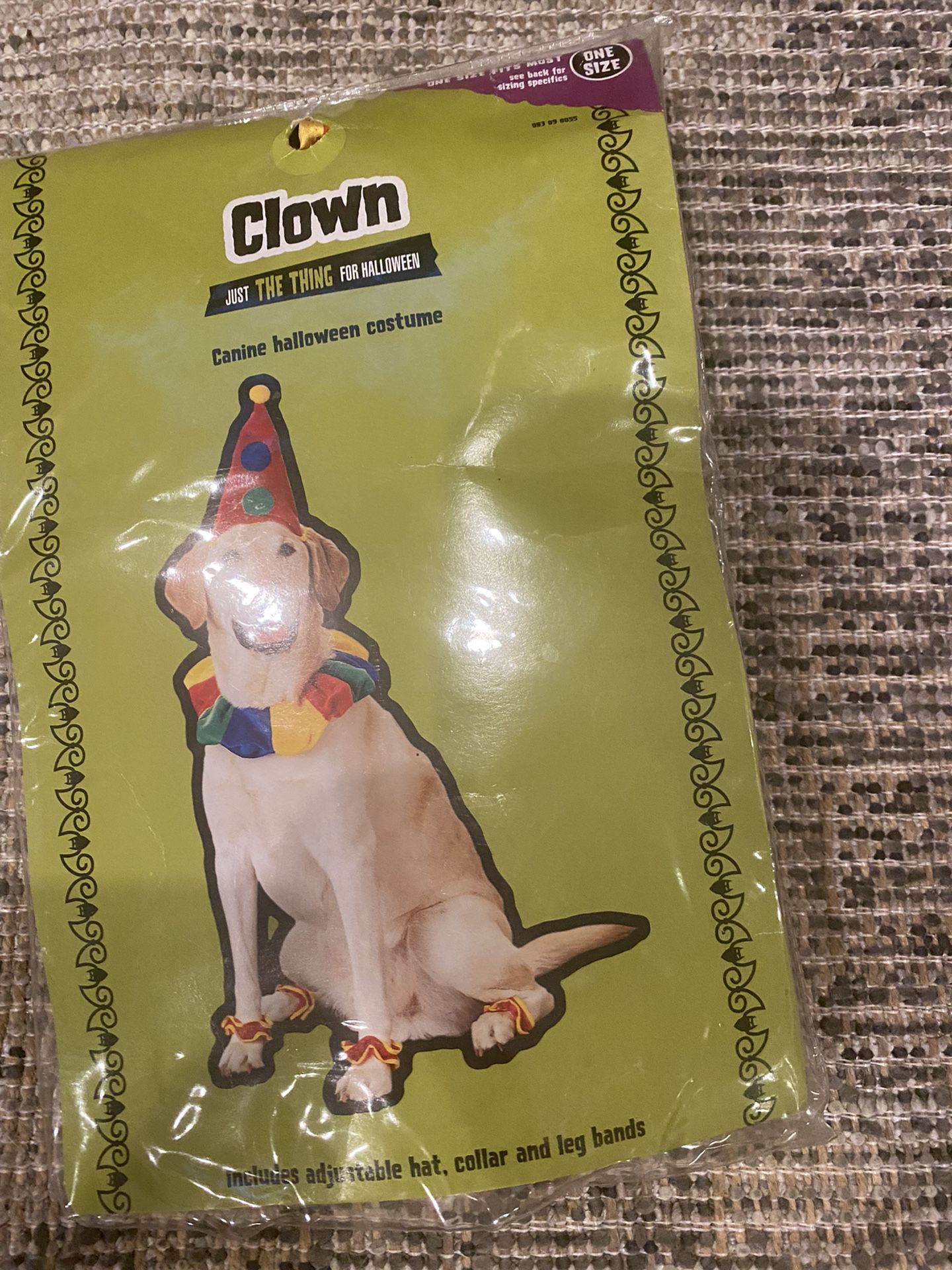 Dog Costume Clown Theme Med/Large Pet 