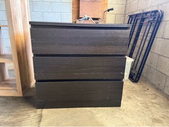 3 drawer dresser black IKEA MALM
