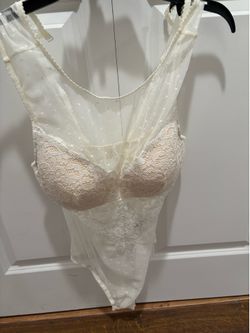 INC underwire padded lightly cups, sheer bodysuits .  Size L.